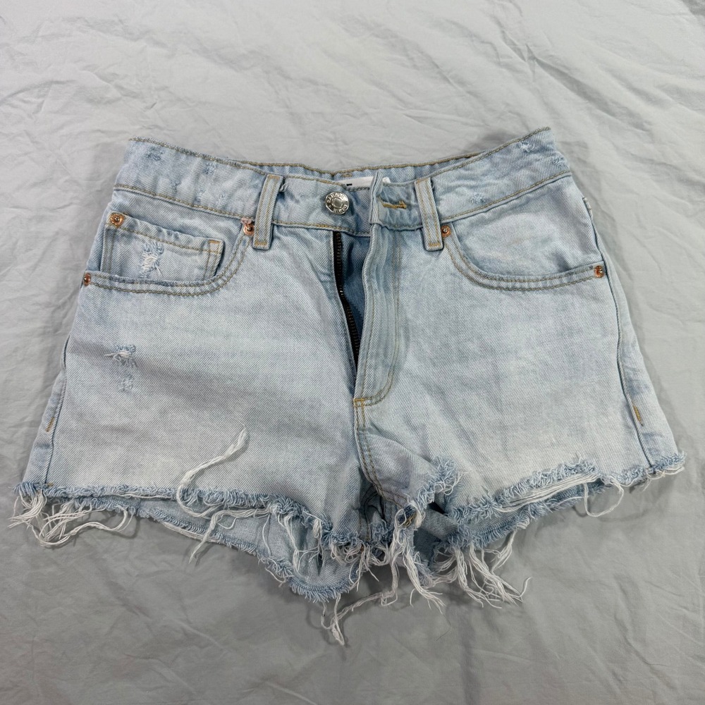 Garage Denim Classic Cut-Offs Distressed Light Wash Shorts Womens Size 00 23